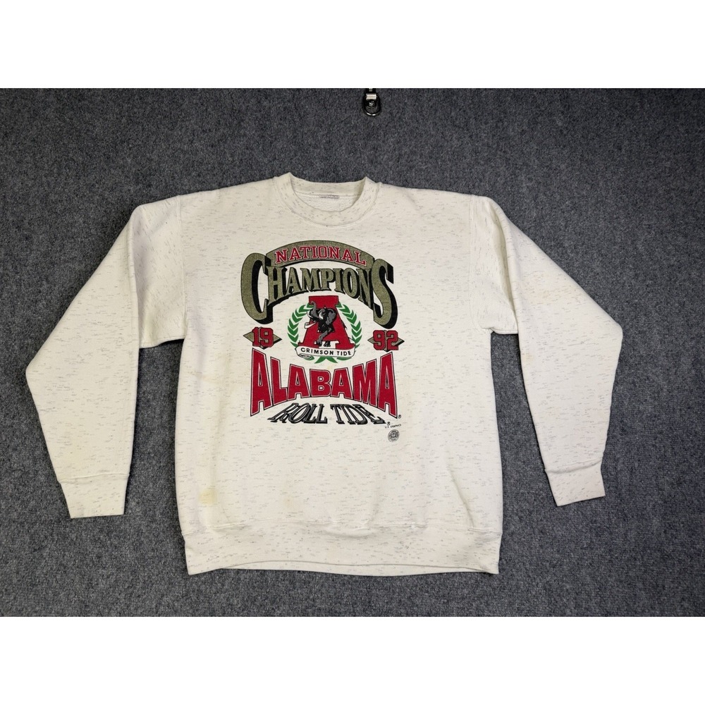 Vintage 1992 Alabama Crimson Tide National Champions Sweatshirt Size Large *READ